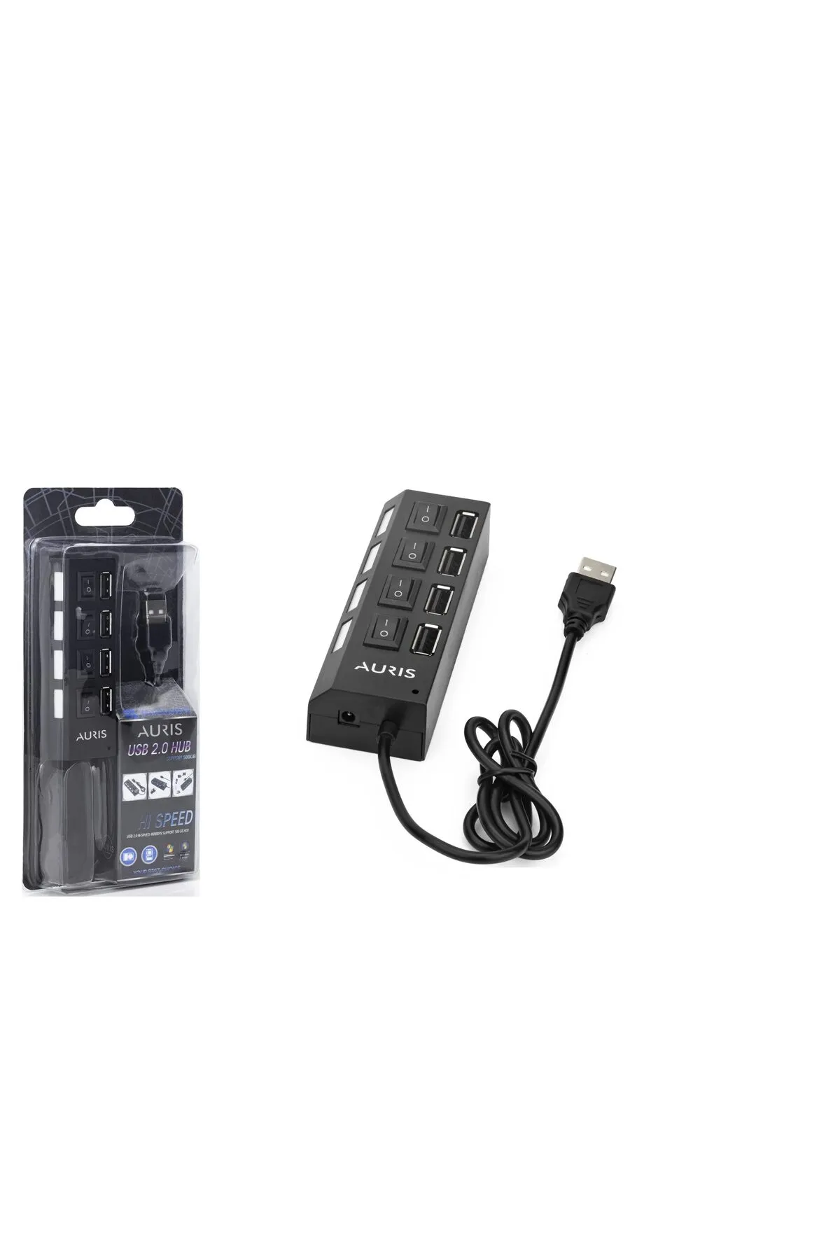 Auris HB01 4USB HUB ANAHTARLI